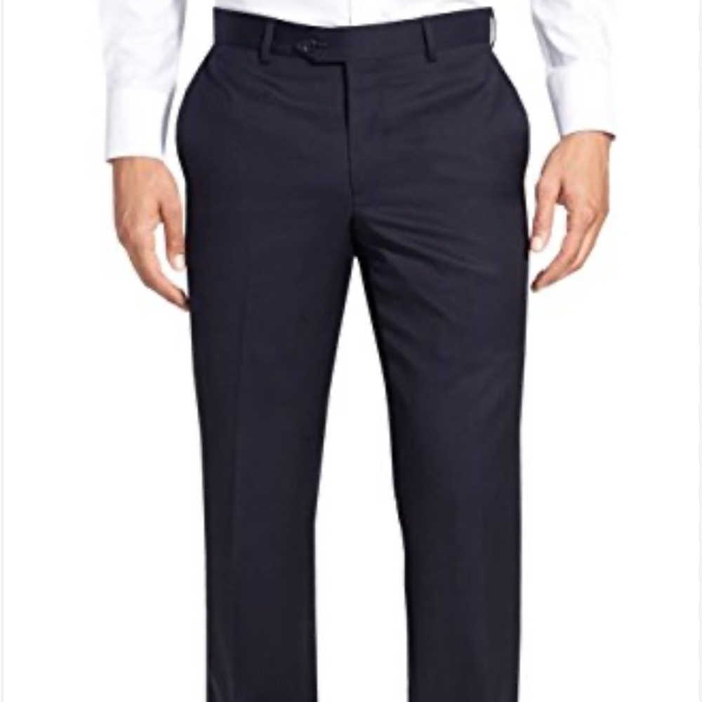 Luxury Italian Men's Black Label Gino Valentino Wool/Silk Dress Pants Not Hemmed